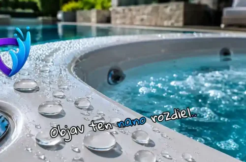 Nano ochrana vírivky a bazéna bez chémie / Nano Slovakia 6 Hydrofóbny efekt nano ochrany na povrchu vírivky a bazéna