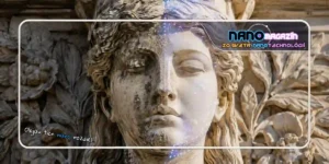 Nanomateriály proti korózii kovov / Nano Magazín 8 Nanotechnológia v ochrane pamiatok – detail historickej kamennej sochy s nano ochrannou vrstvou