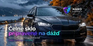 Nano ochrana autoskla 79 Nano ochrana autoskla proti dažďu na mokrej ceste